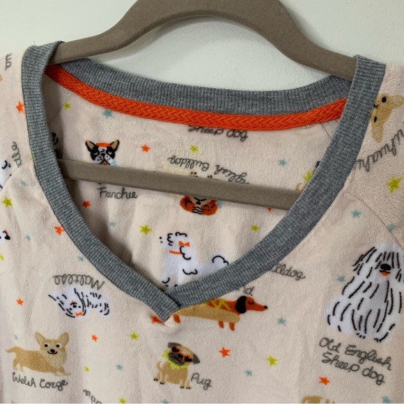 Cuddl Duds Velour Pajama Lounge Set Cozy Pink Dog Print - Picture 5 of 11